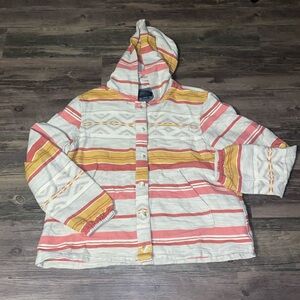 Pendleton 100% cotton WOMEN'S LIGHTWEIGHT DOUBLESOFT HOODIE size large